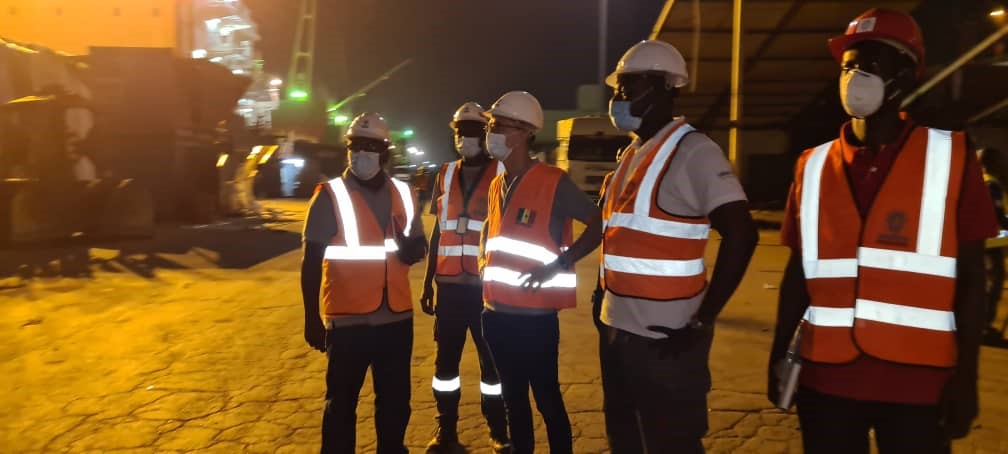 Visite nocture chantier Senegal Visite Marc Roussel