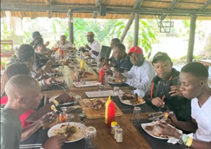 BIVAC team eating