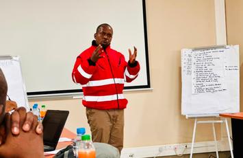 Elias Mwale teaching 