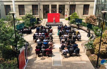 Overhead shot of the event 
